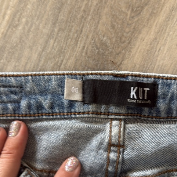🚩 Kut from the Kloth rose cropped ankle Jeans size 00 - Picture 7 of 12